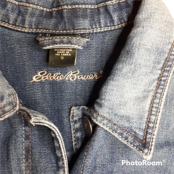 Eddie Bauer Blue Denim Jacket Size Small - Picture 6 of 7